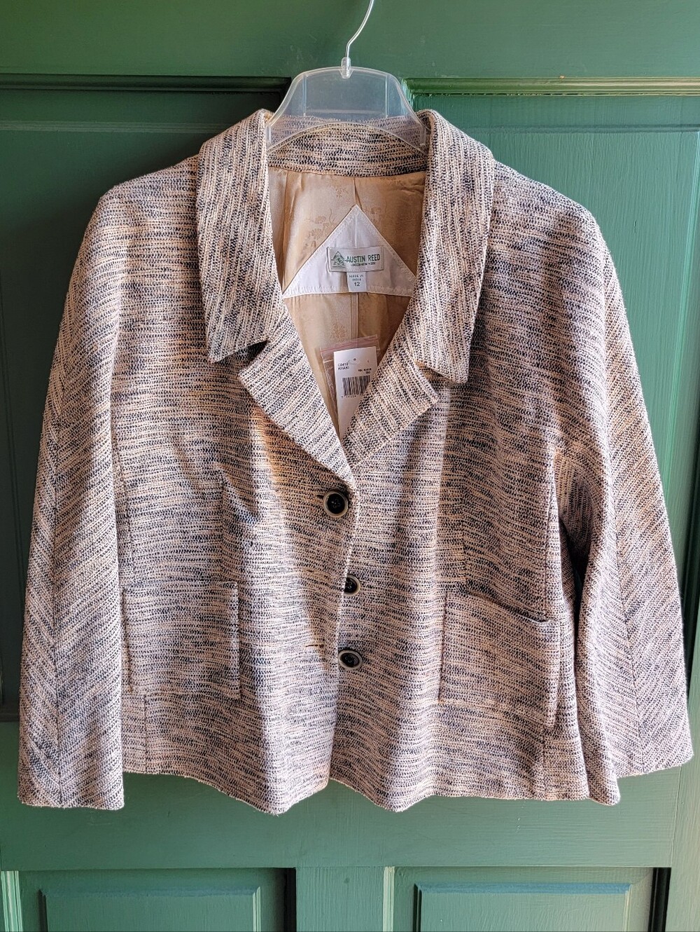 Austin Reed Neutral Tweed Women's Blazer Sz 12